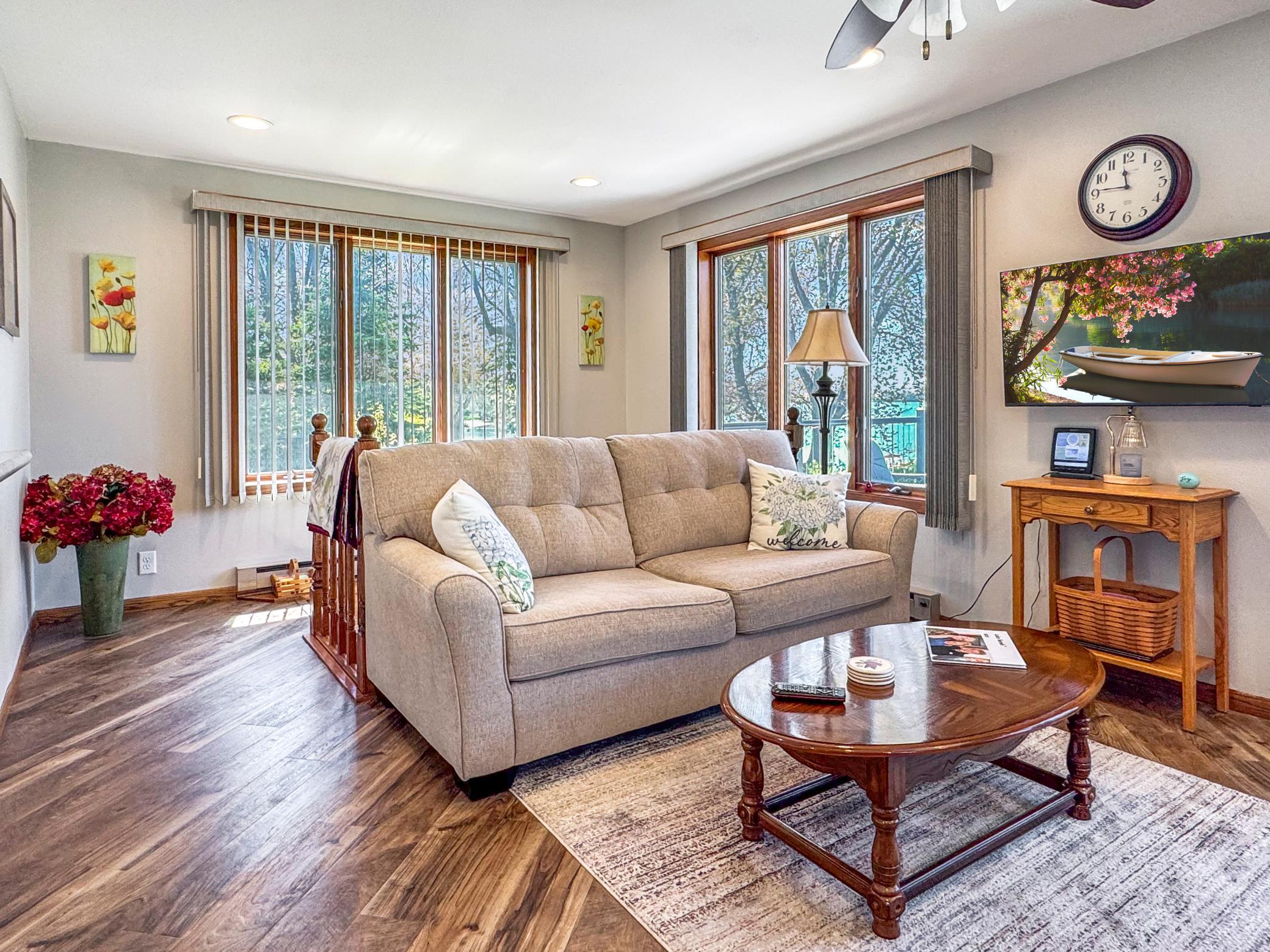 Living Room with panoramic views to the Lake