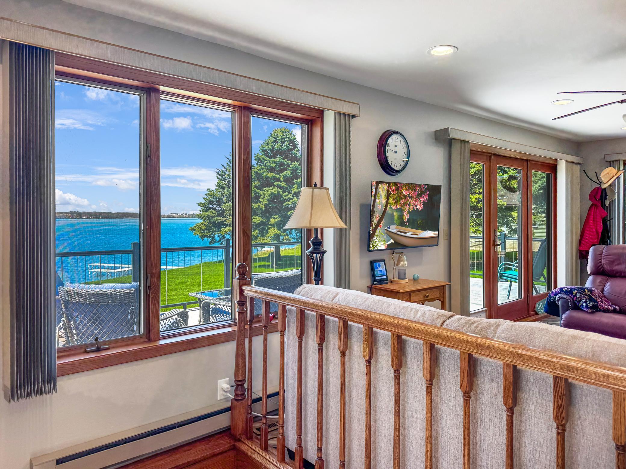 Living Room with panoramic views to the Lake