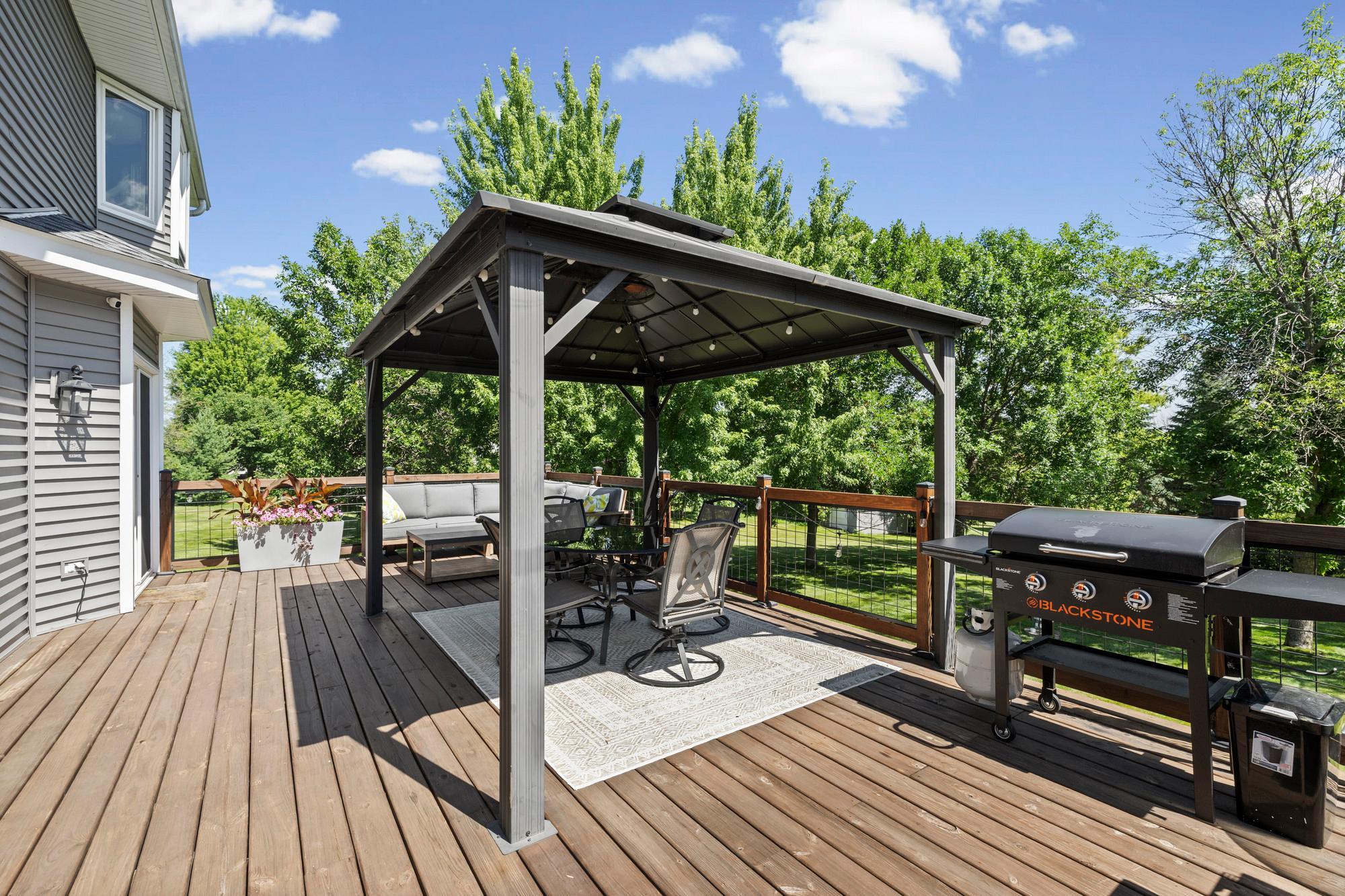 The pergola is included