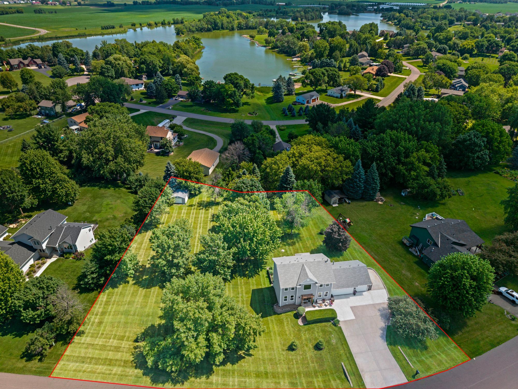 Great semi private mostly level lot