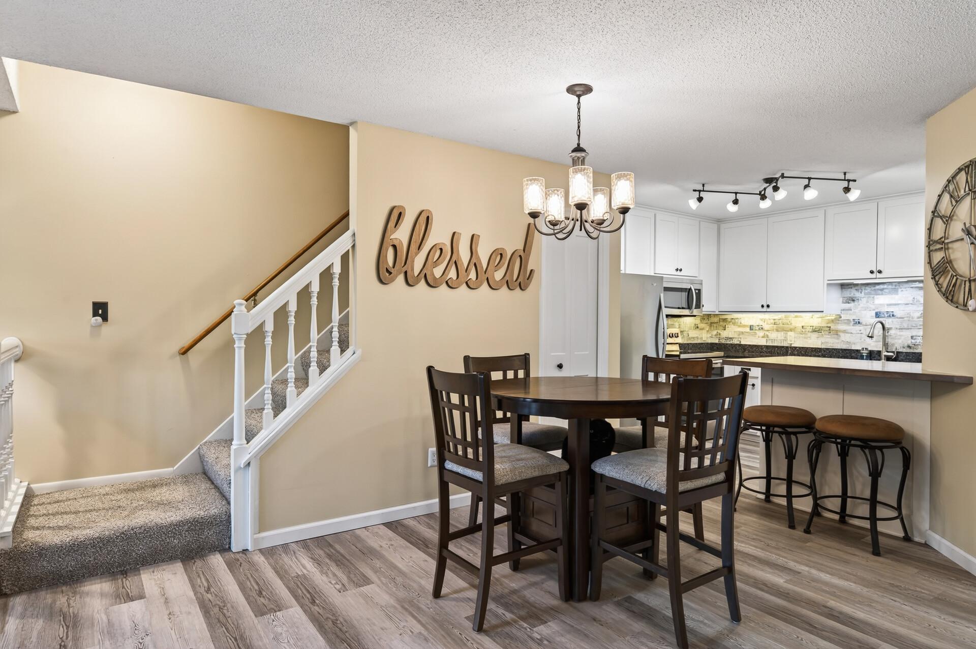 Informal dining area.