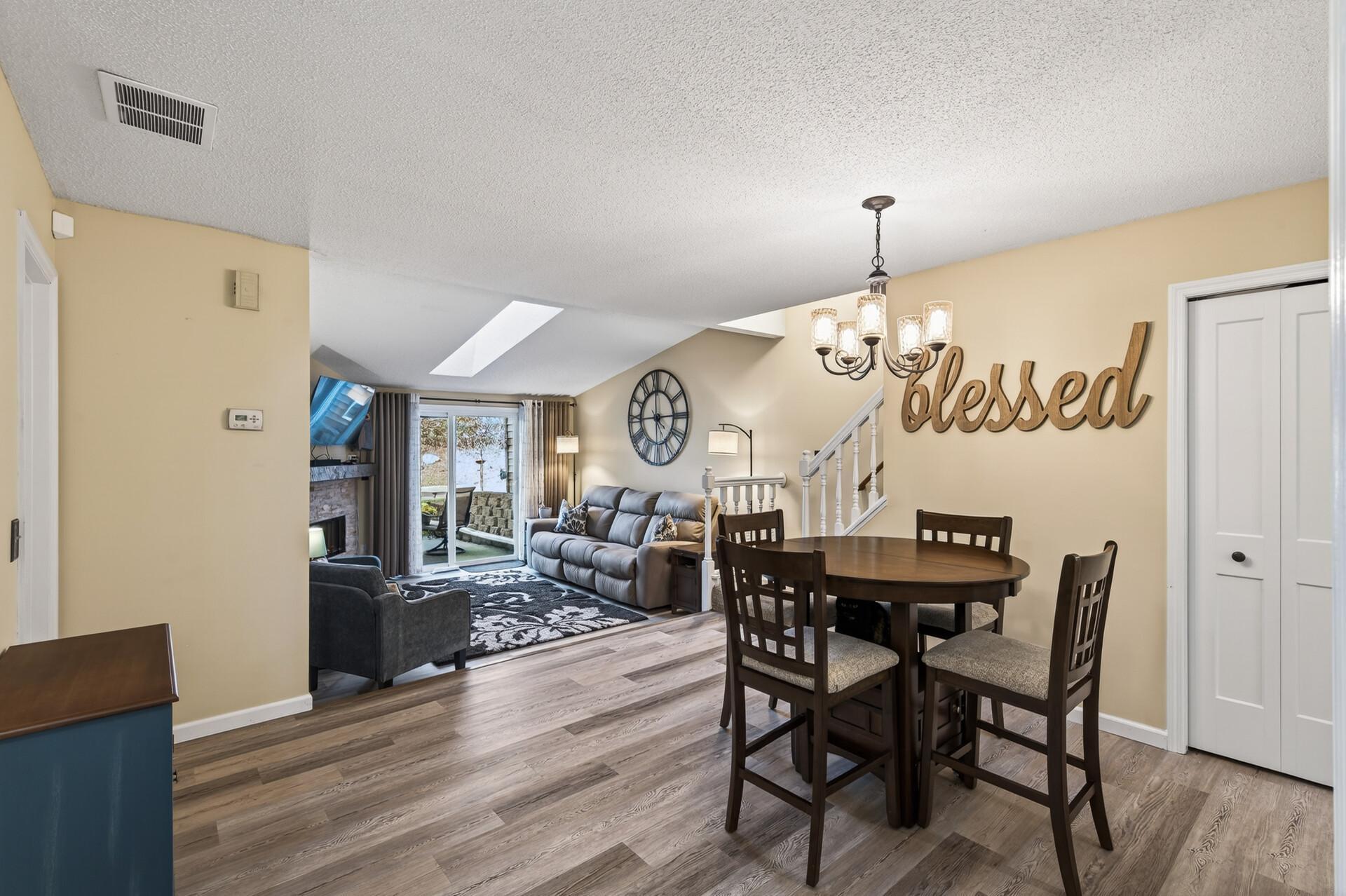 Very open and flowing floor plan.