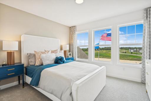 (Photo of model home, finishes will vary) There are three secondary bedrooms on the second floor, offering household members privacy and space to rest.