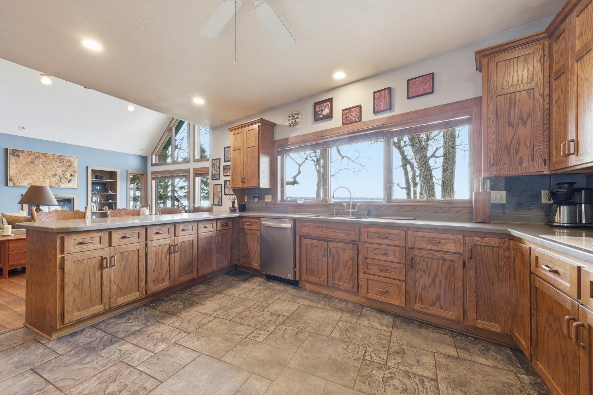 Kitchen views of lake