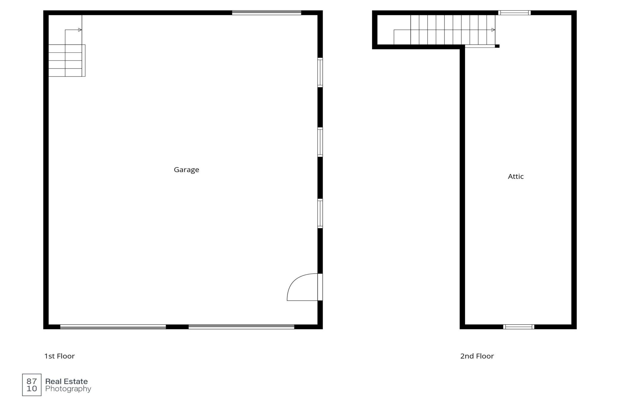 Detached garage floor plans.