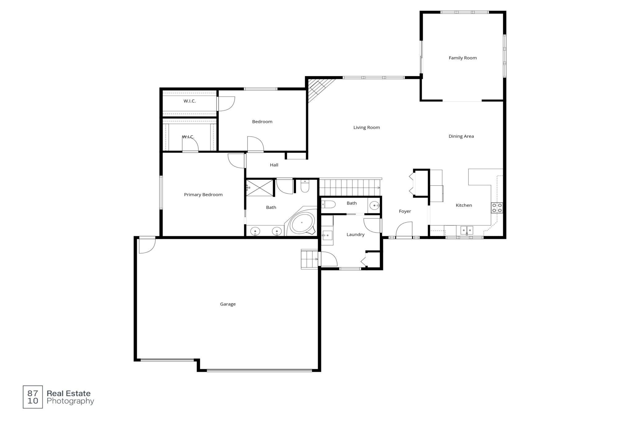 Main level floor plan.