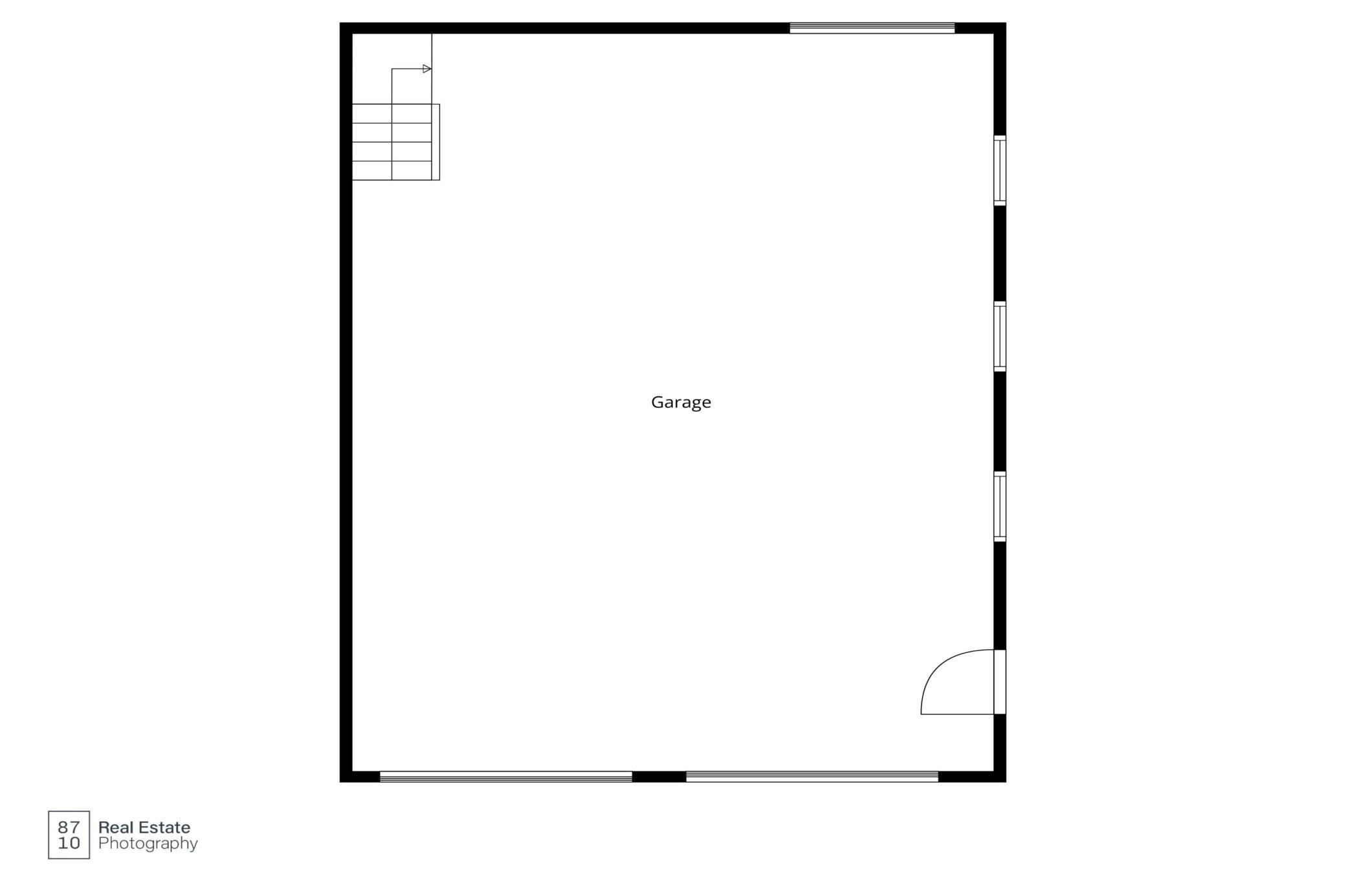 Detached 36 x 28 garage floor plan.