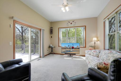 There is also a patio door leading you to the deck.