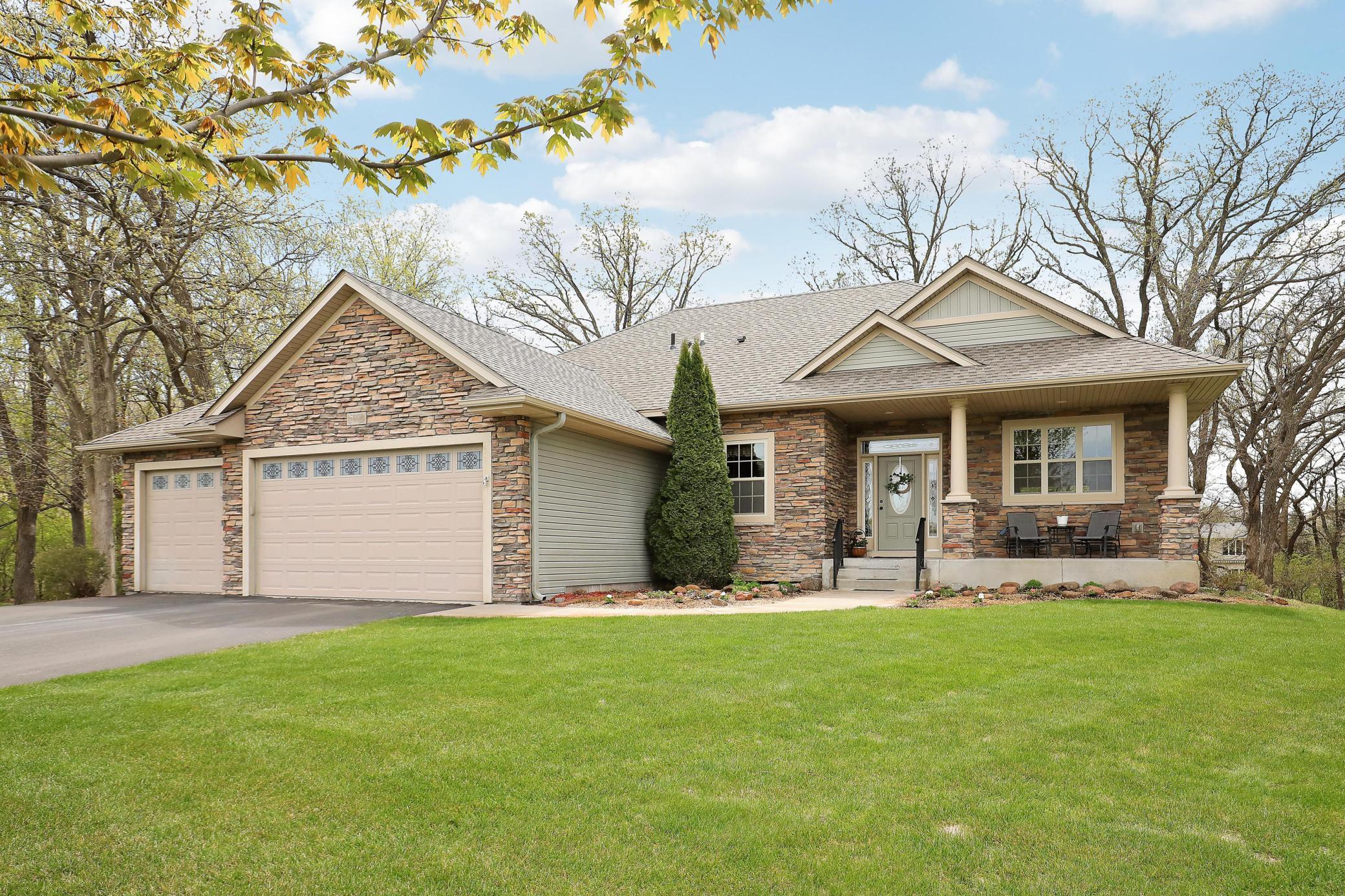 Beautifully groomed lawn and landscaping.