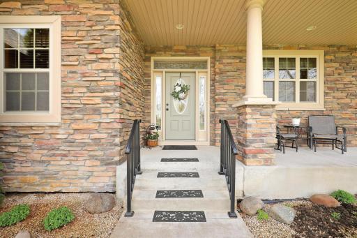 Very welcoming front entry and relaxing front porch.