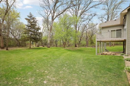 The wooded area to the rear offers great privacy and the leaves are just coming in.
