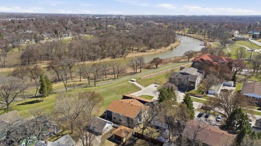 Aerial View - Near River & Pedestrian Path