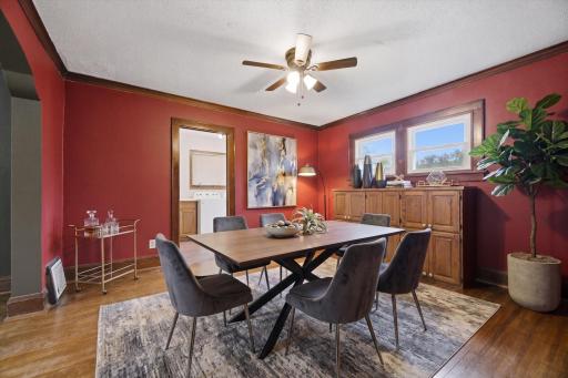 Dining room - virtually staged to show potential.
