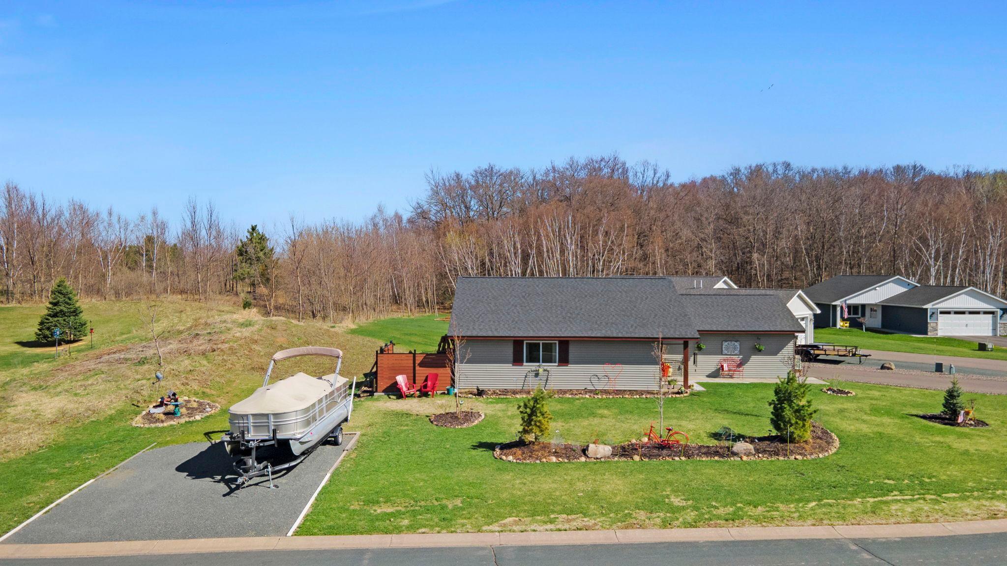 Side yard with additional parking space