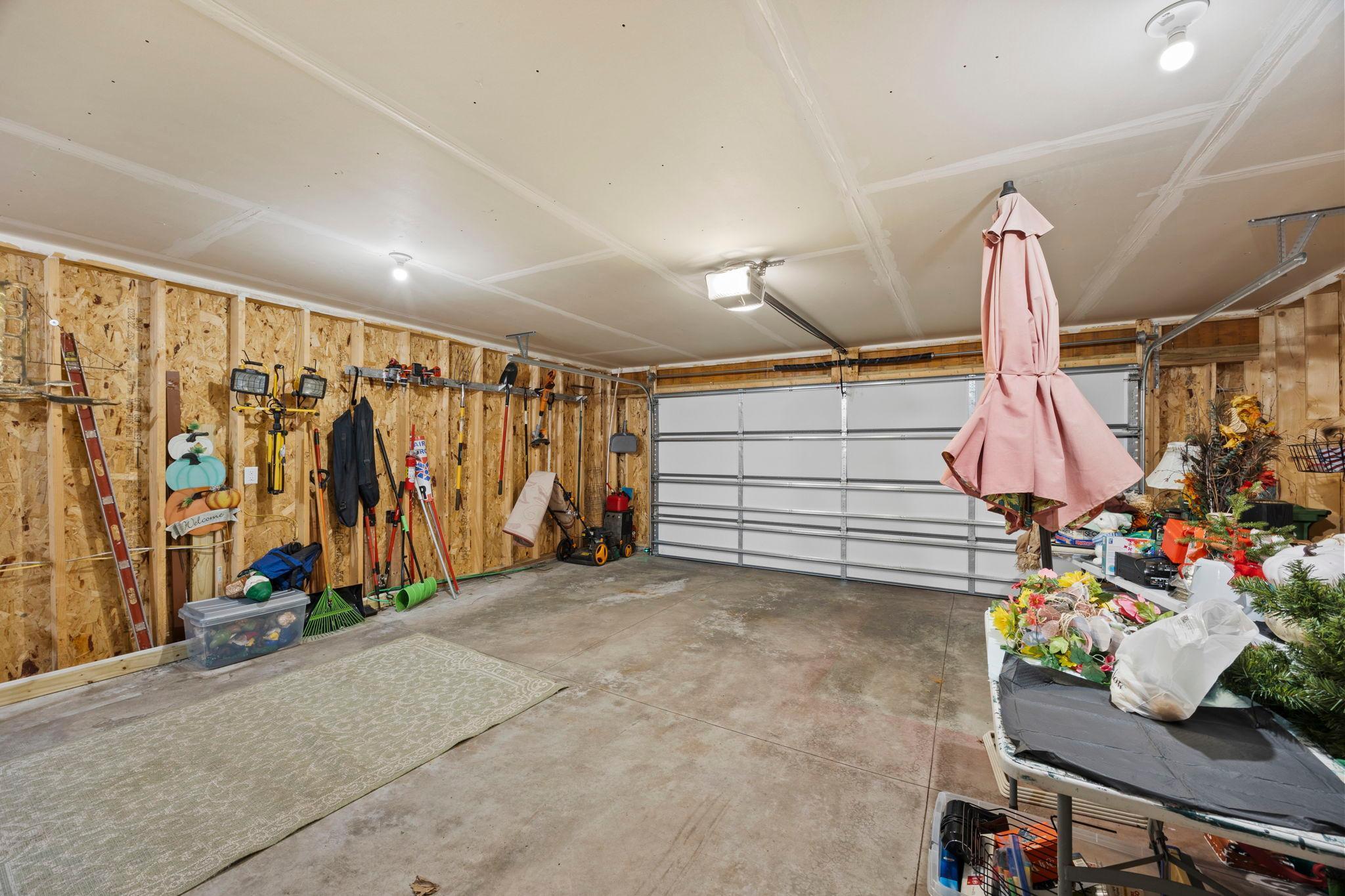 Large two-car attached garage