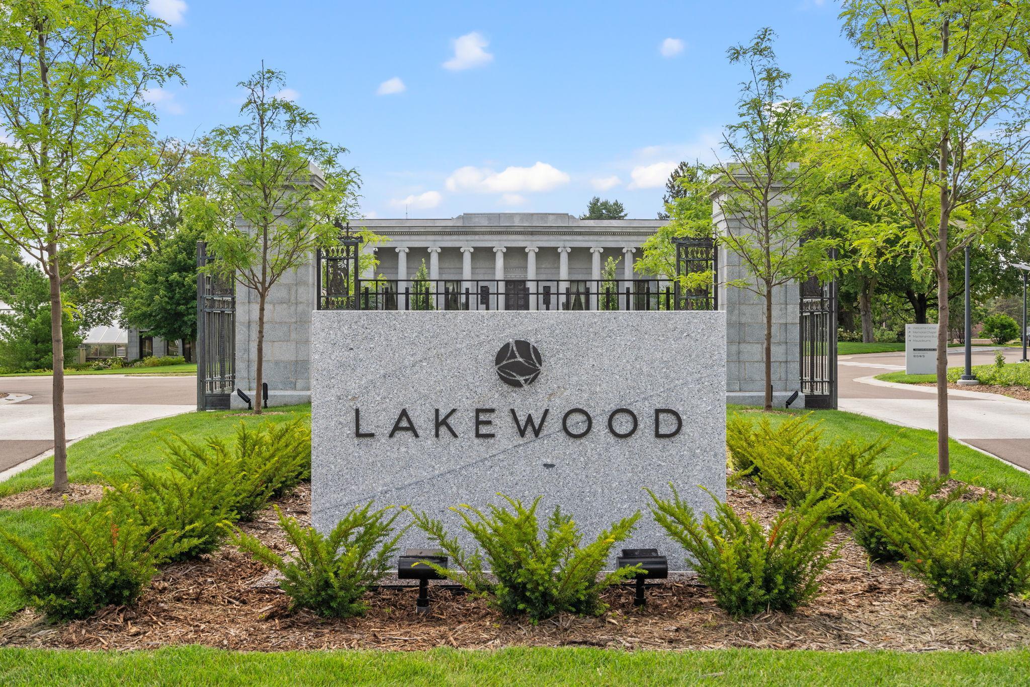 award-winning gardens and architecture at Lakewood, located at the end of the street from the home