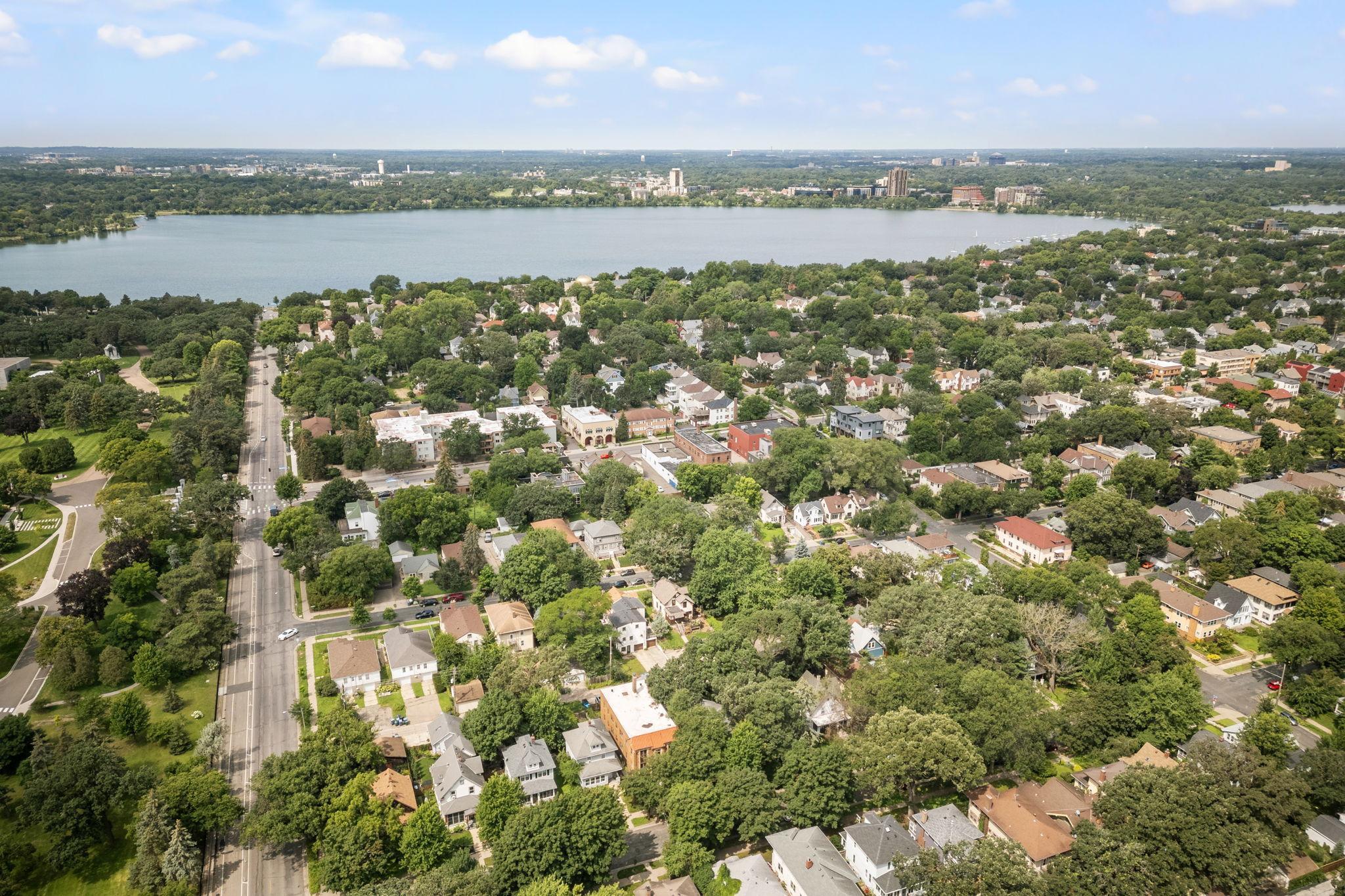dedicated trails on 36th St leading to Lake Bde Maka Ska