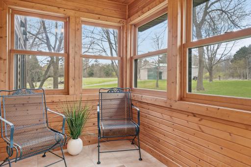 Sun room off the 3rd bedroom on the main floor.
