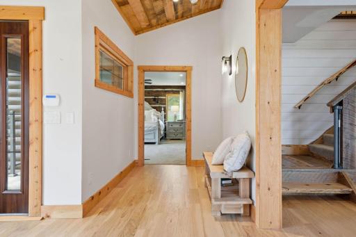 Main floor primary suite is right off the foyer!