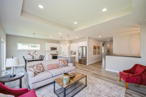 Living room - photo is of a staged model home with same floorplan