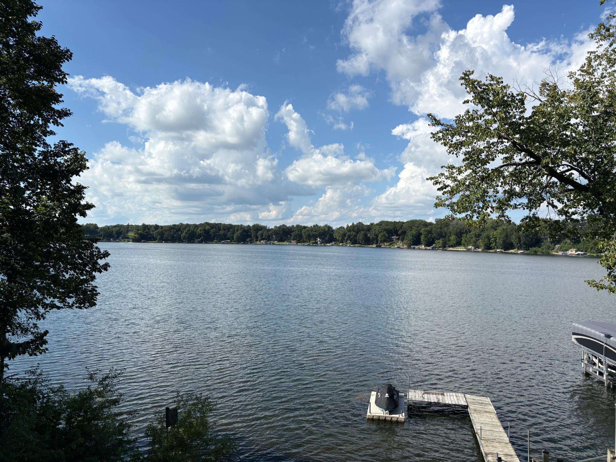 The property offers spectacular views of the water.
