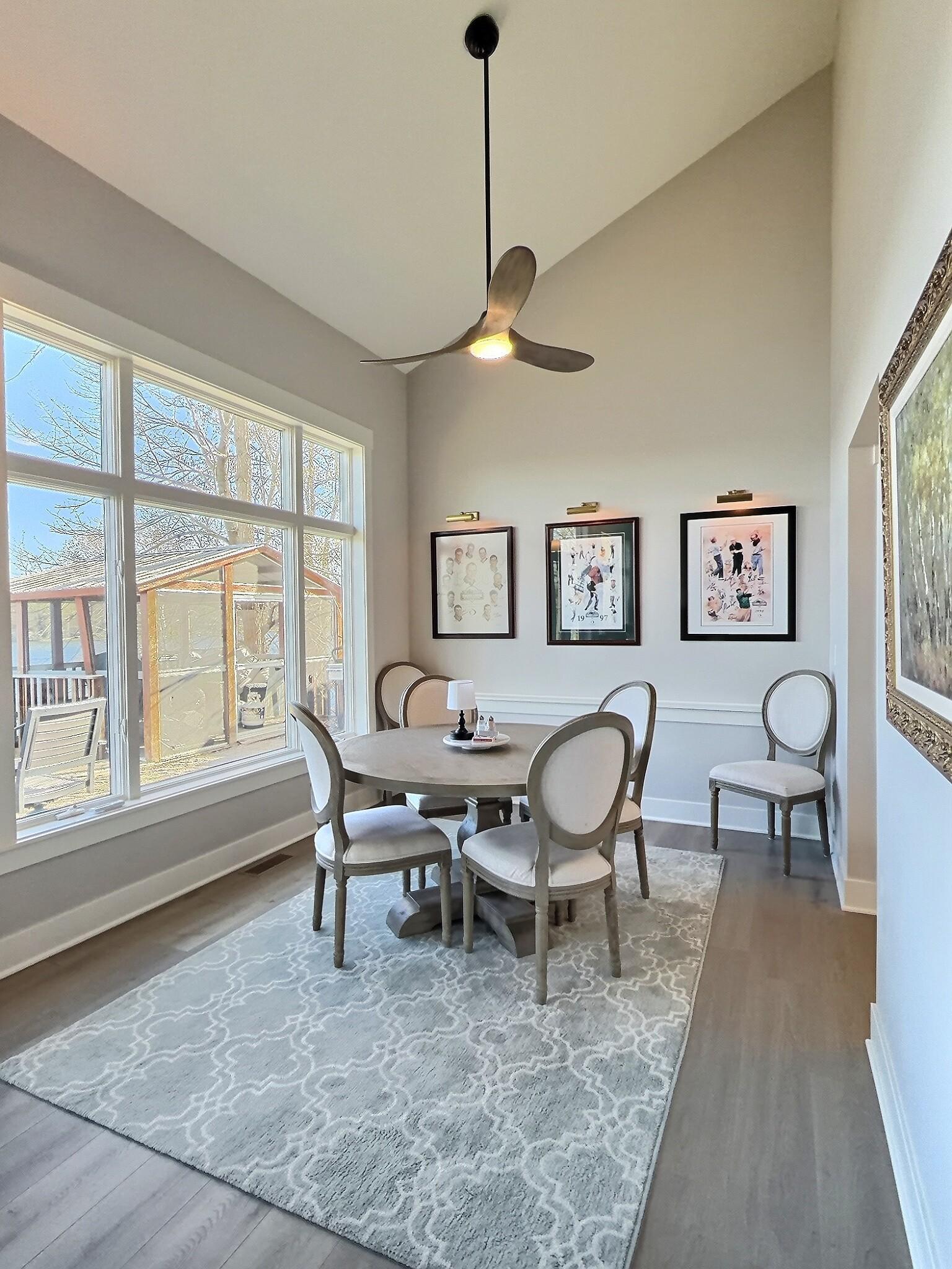 On the lakeside of the home we have a flex area currently being used as 2nd dining room.