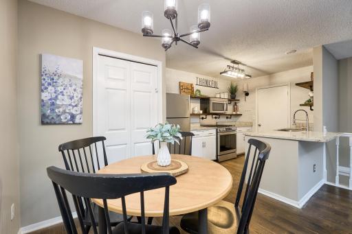 The large pantry adds storage to the kitchen.