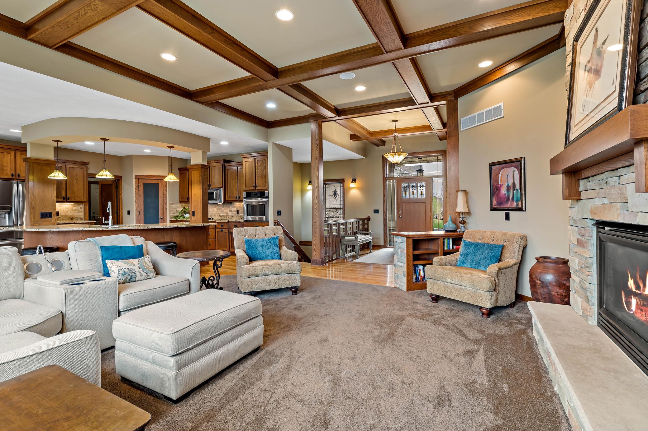 Open concept floor plan allowing for the kitchen. dining, and living room to all be together in one large space. Custom, high end craftsman woodwork in every corner!