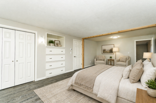 oak lodge lower level bedroom 2 staged