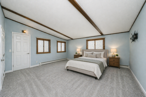 Staged owners bedroom