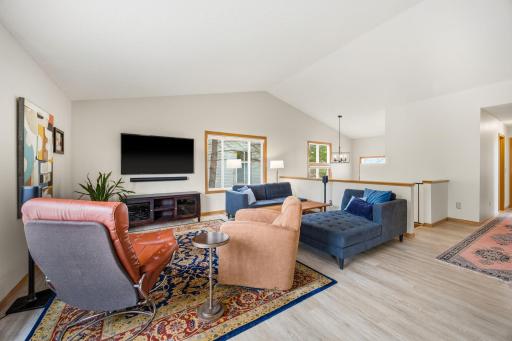 LVP flooring throughout common space upper level is easy to clean