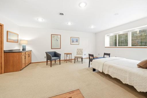 Lower level has large room currently used as bedroom