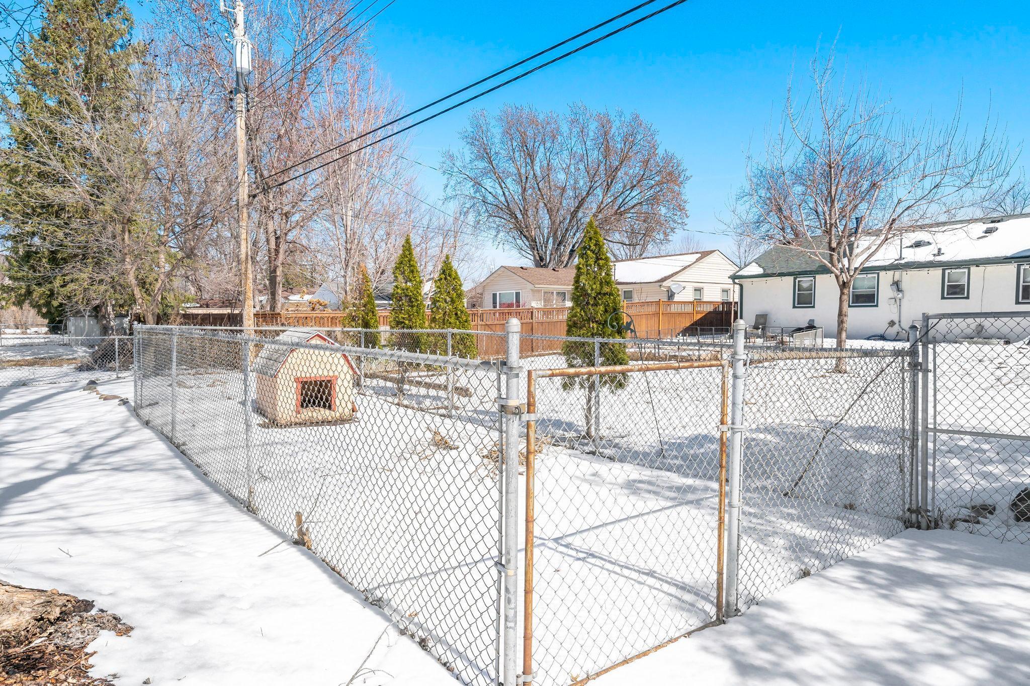 Fenced in pet area