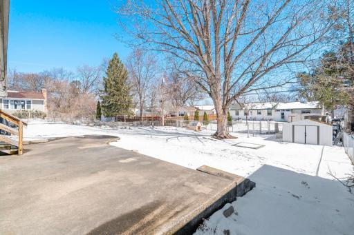 Fully fenced Backyard