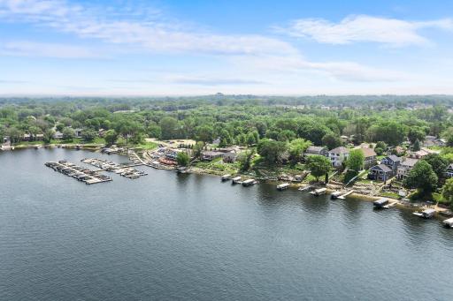 Home is right down the street from Charlie's lakefront restaurant