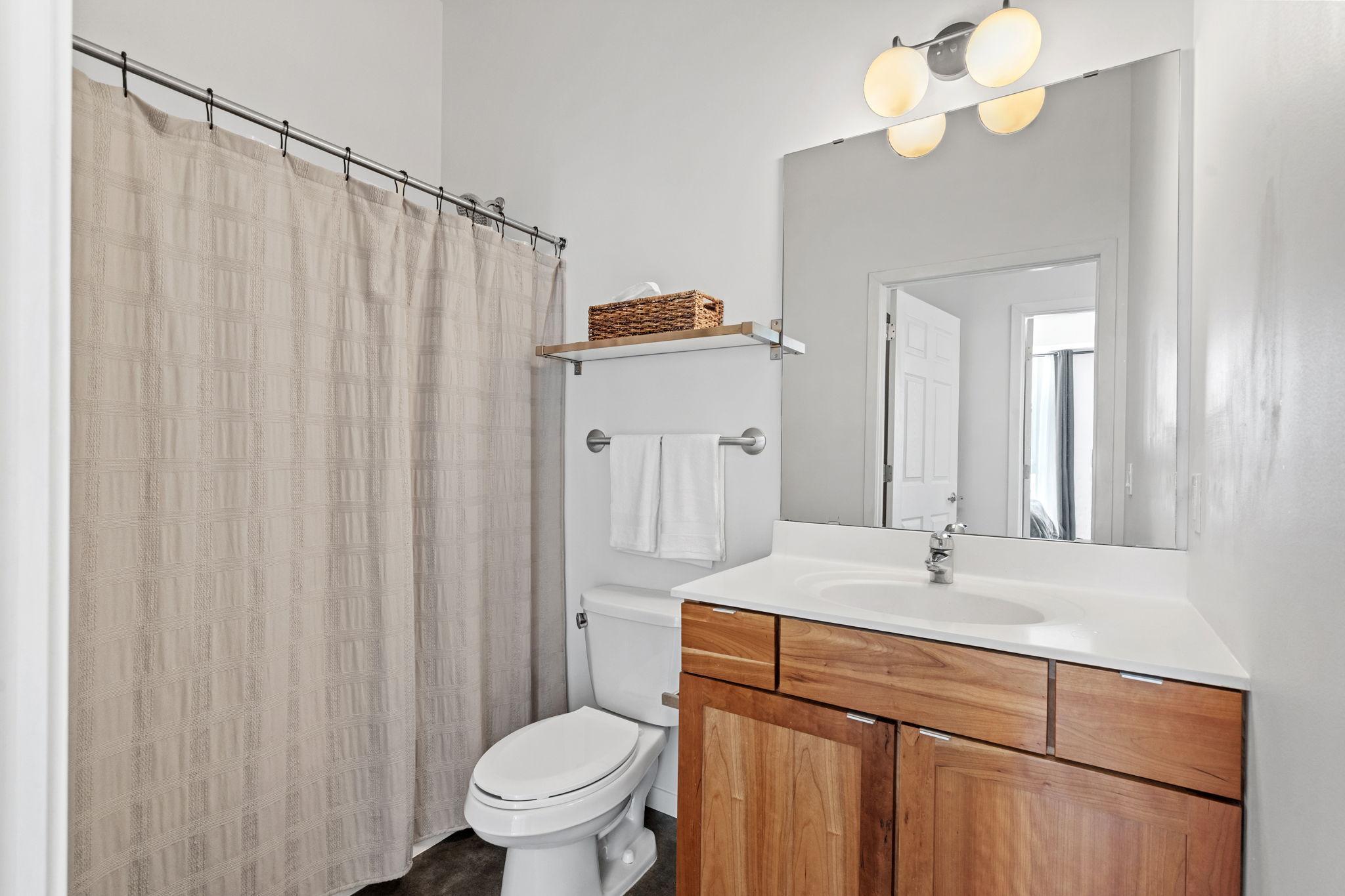 Spacious primary bathroom.