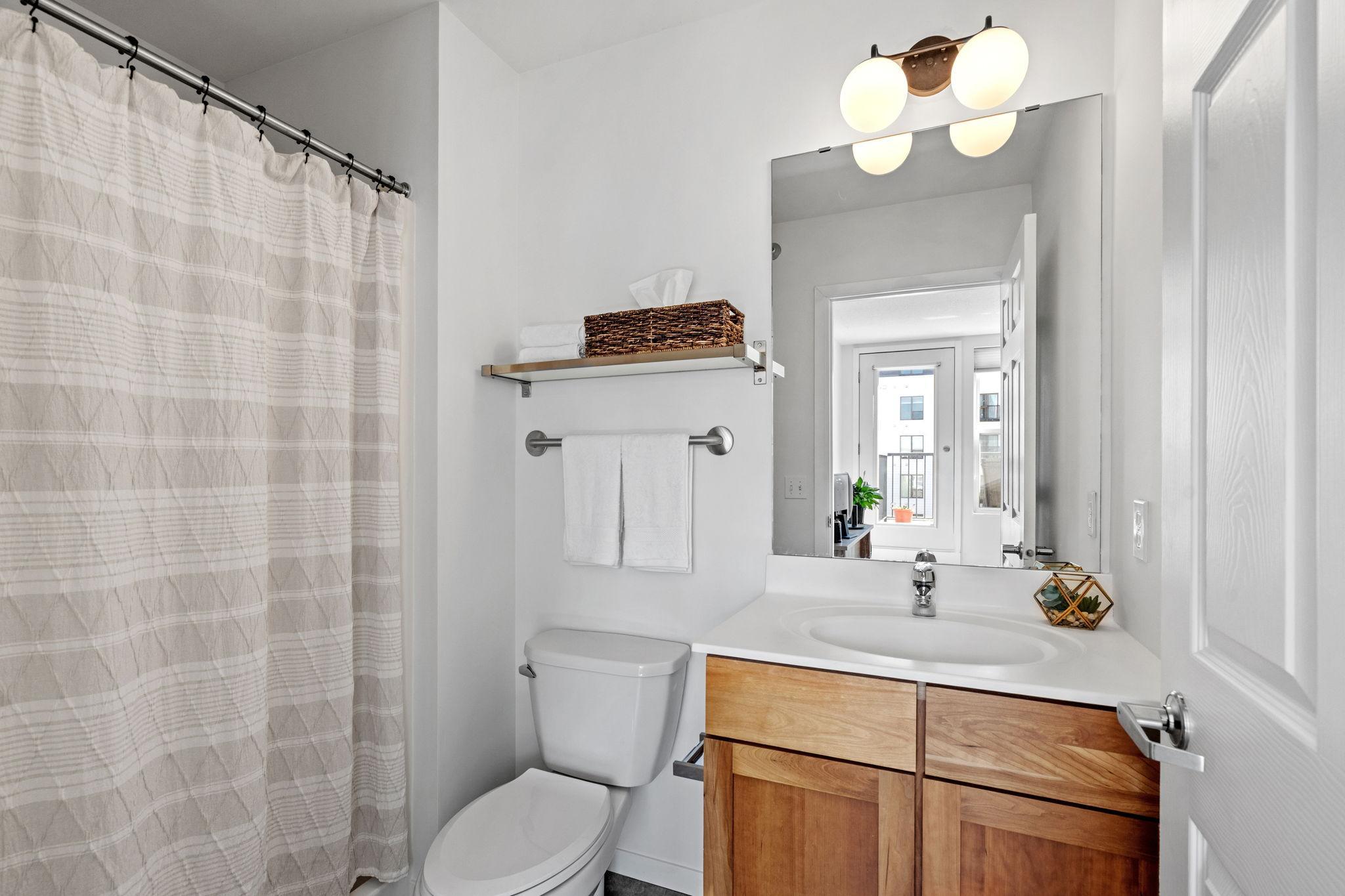 Each level has a full bathroom.