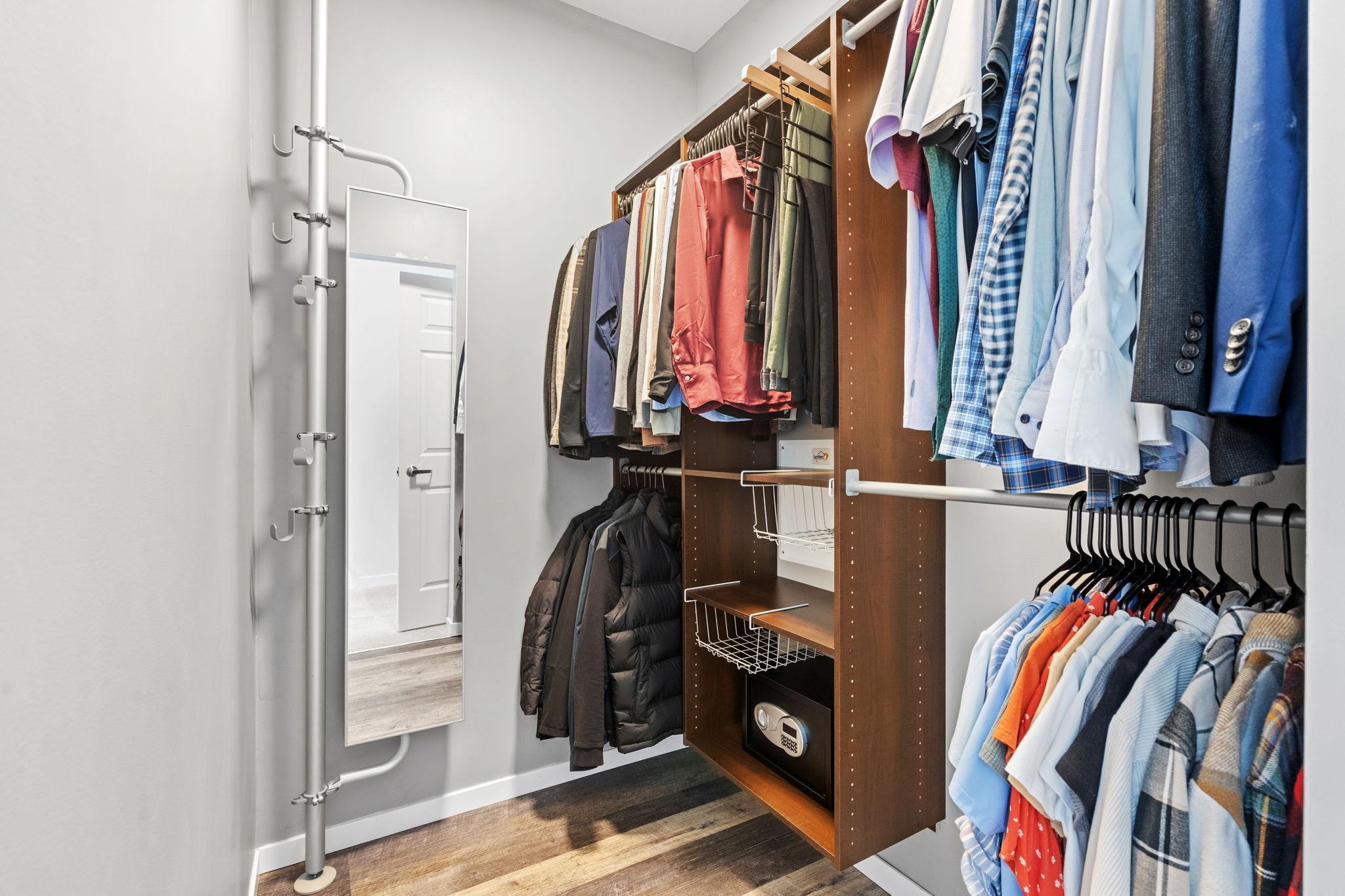 Huge walk-in closet with laundry right around the corner!