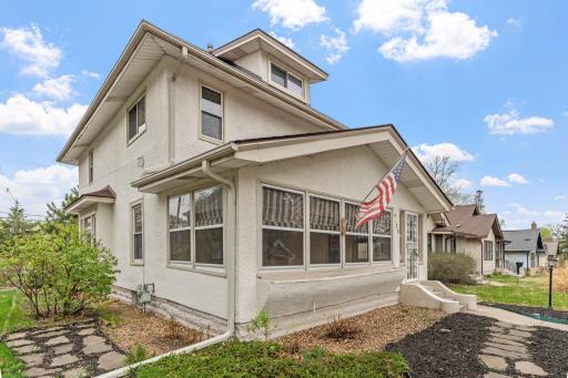 Classic 2 story stucco home with bonus 3rd floor finished area lovingly cared for by same owner for 27 years