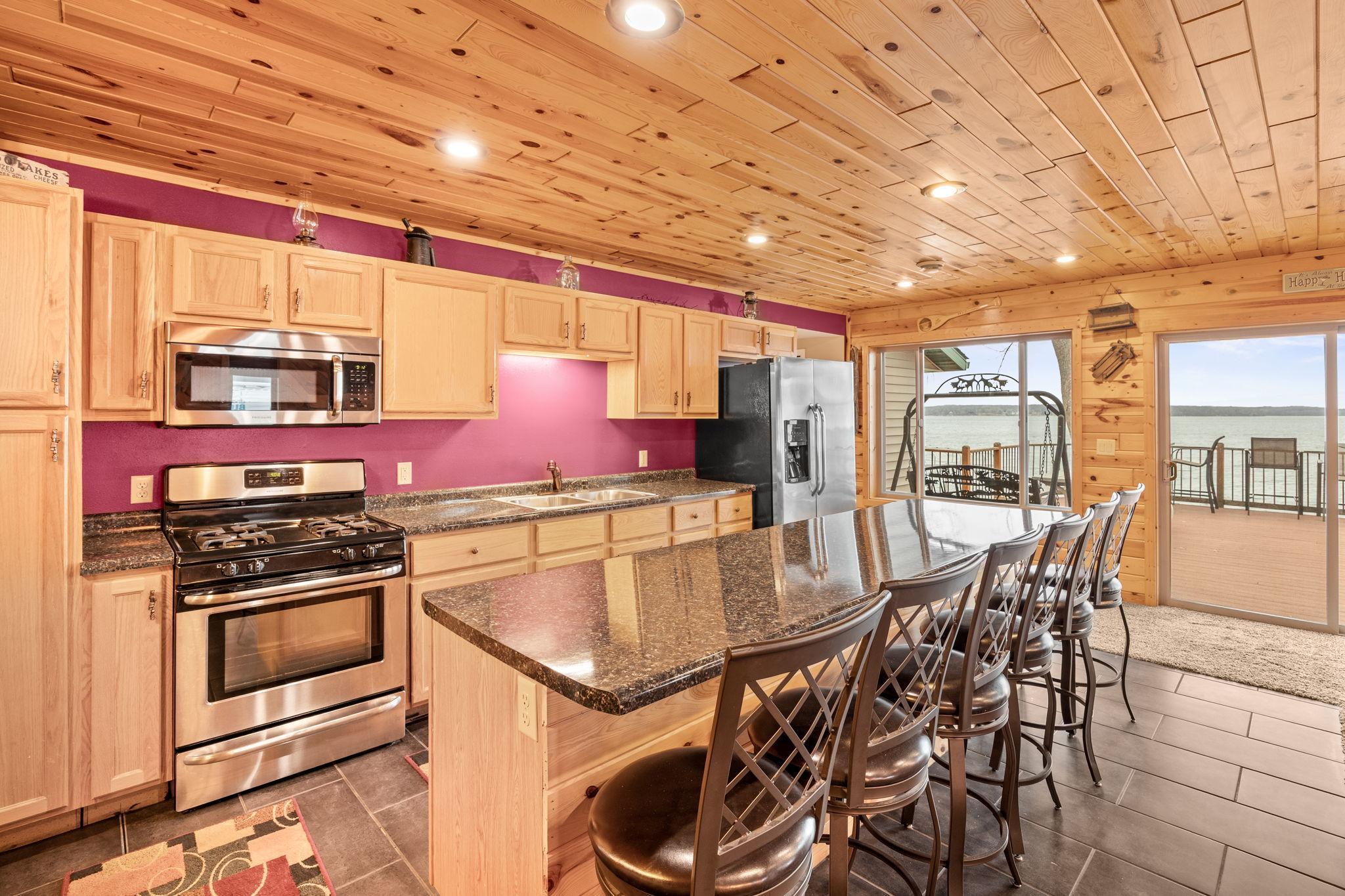 The tiled area has in-floor electric heat