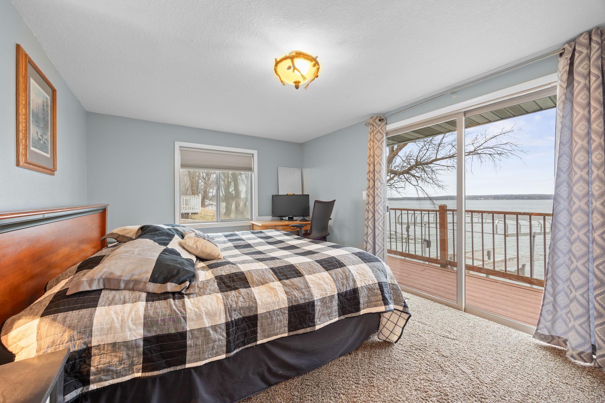 Owner's bedroom with lake view