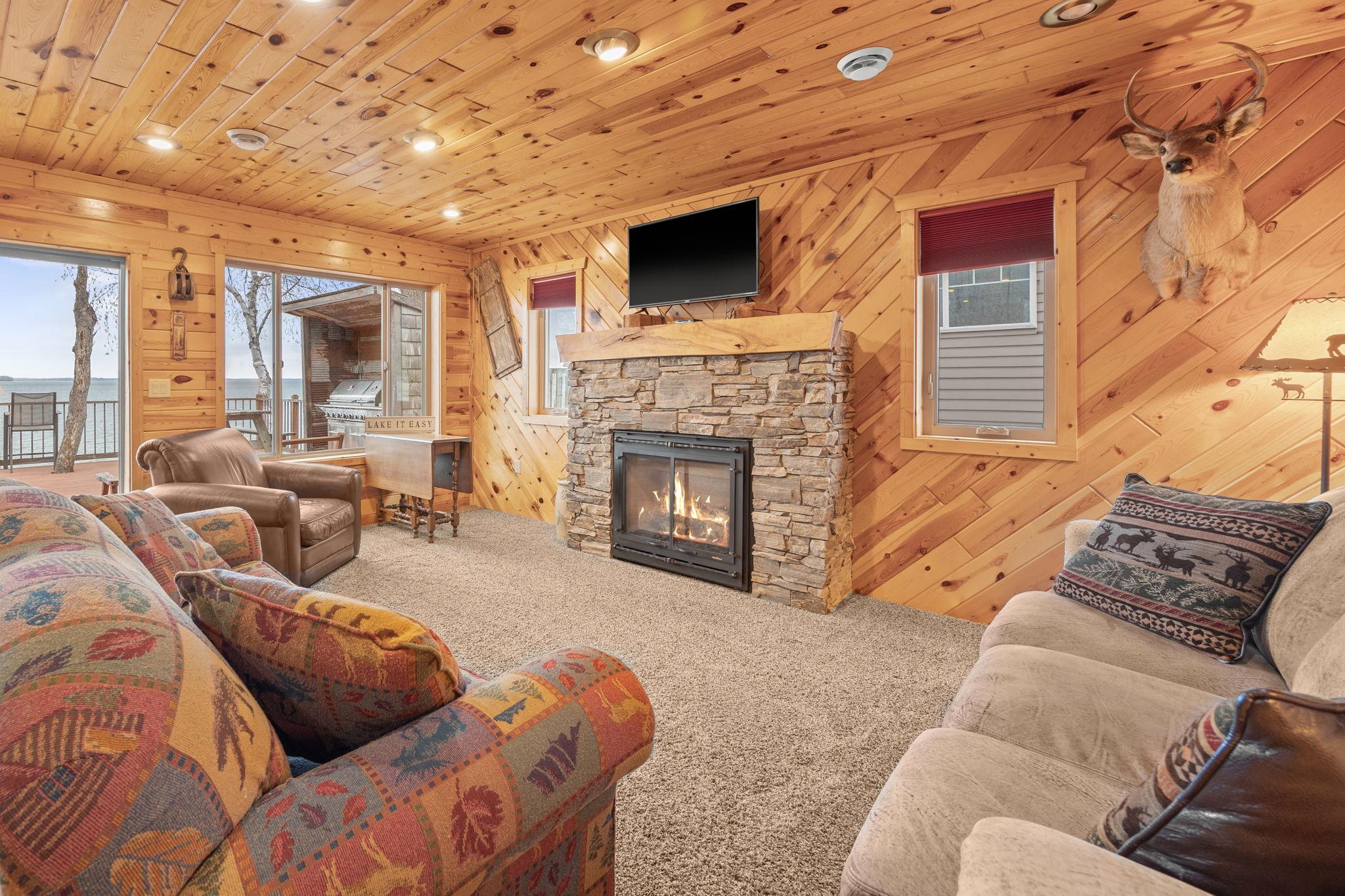 Beautiful propane fireplace