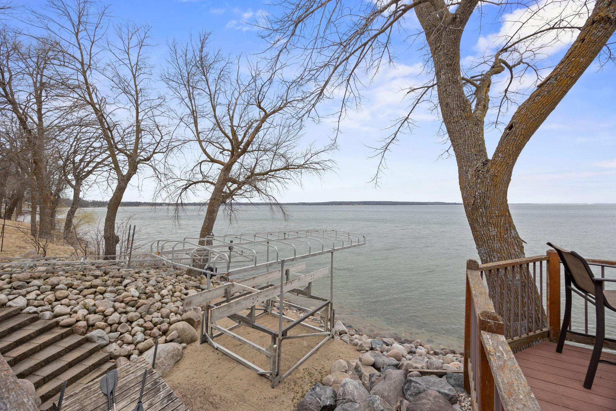 Boat lift and dock included