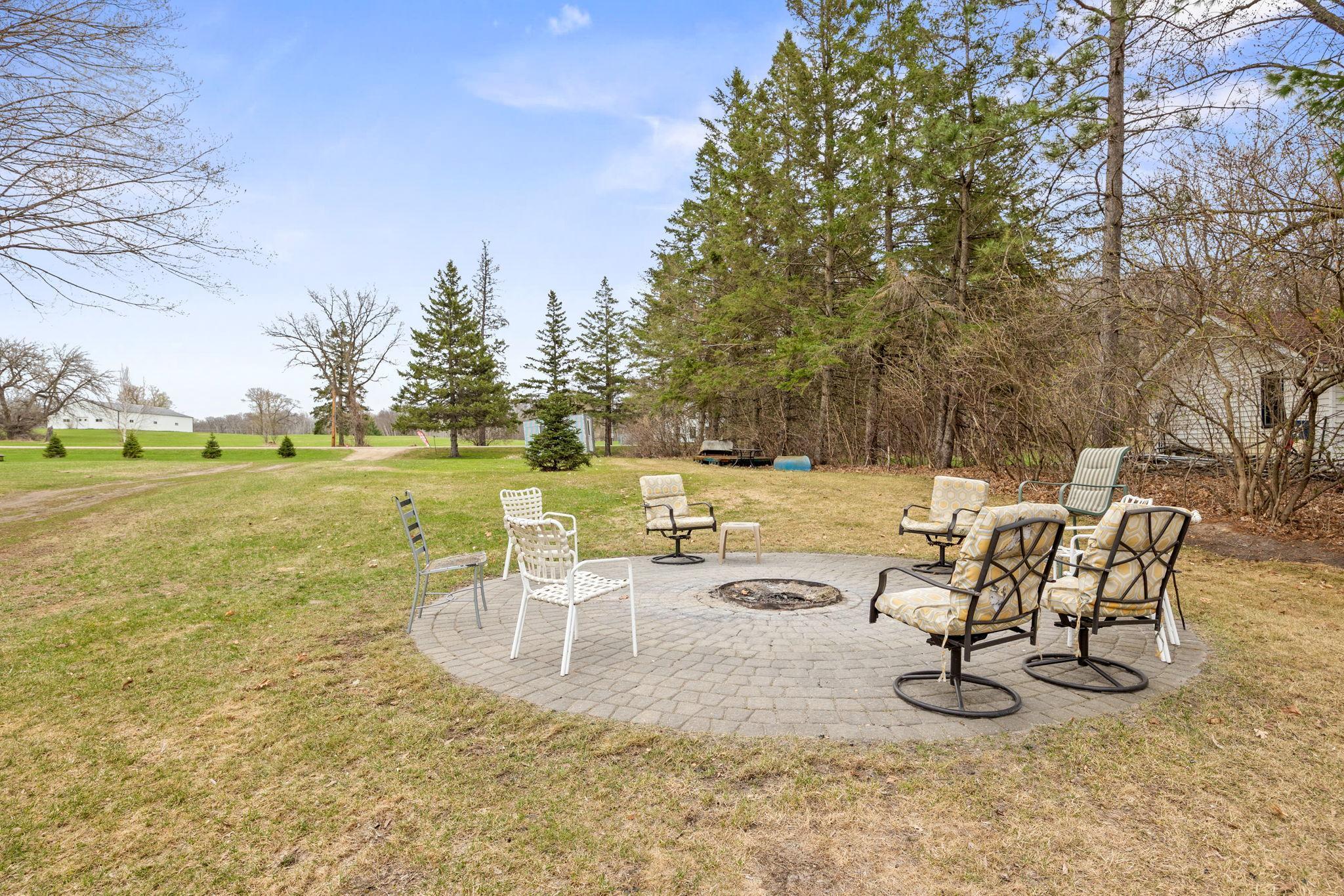 Custom fire pit area