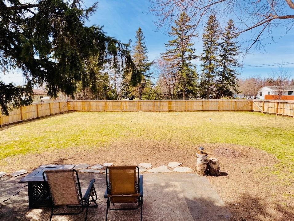 Fenced in back yard
