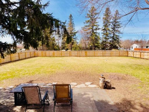 Fenced in back yard
