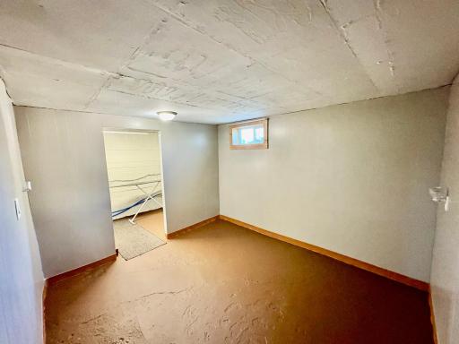 Empty basement living space