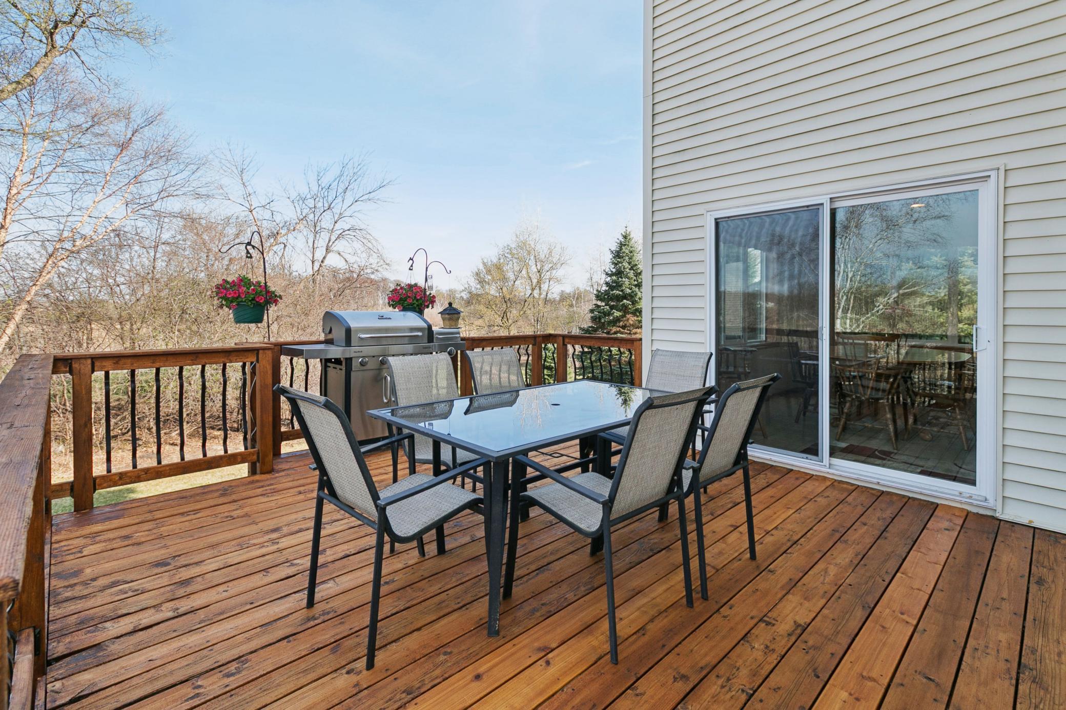 Main Level Deck with Sliding Door to the Dining Room