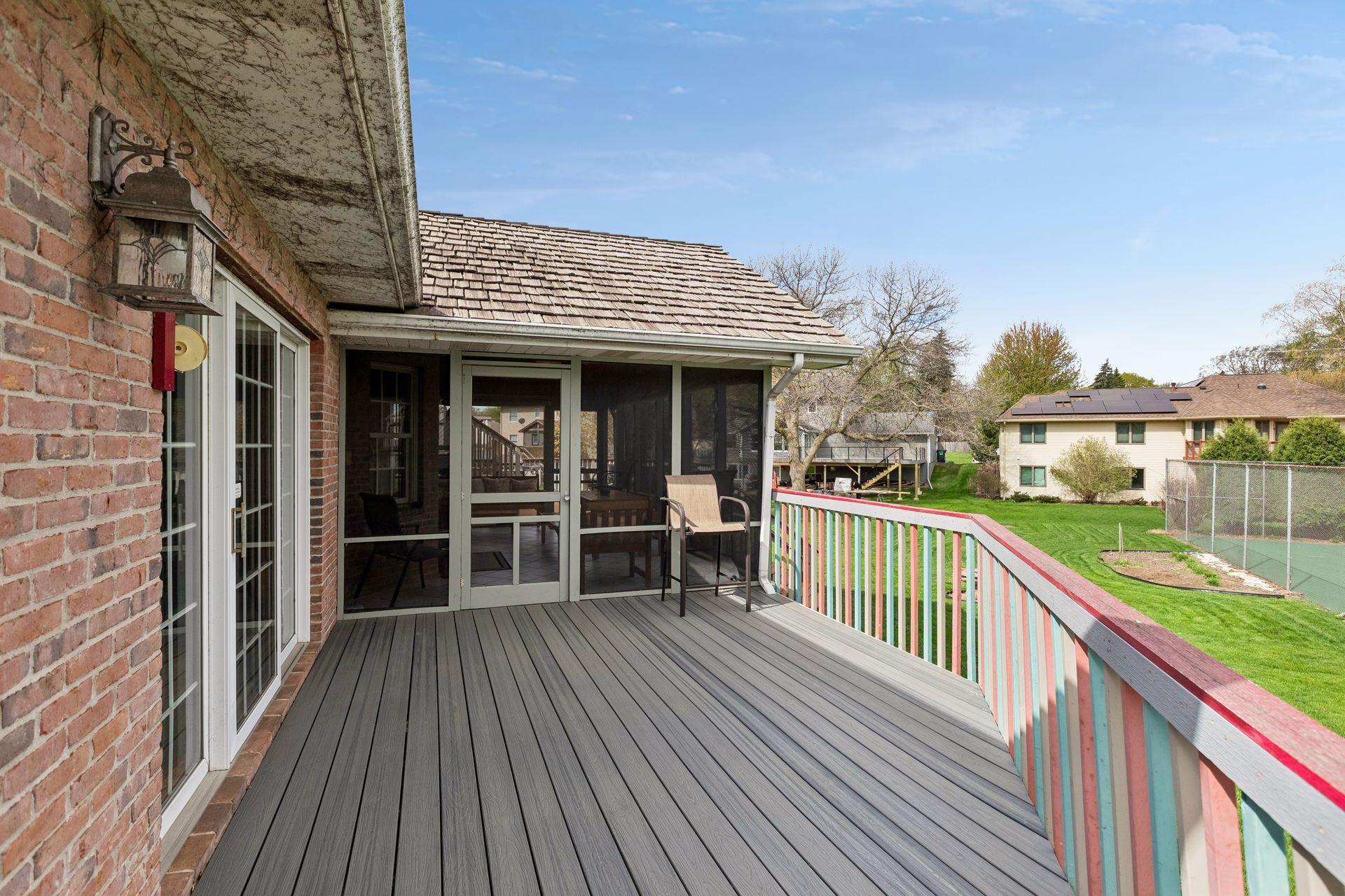 Main floor deck off of the family room