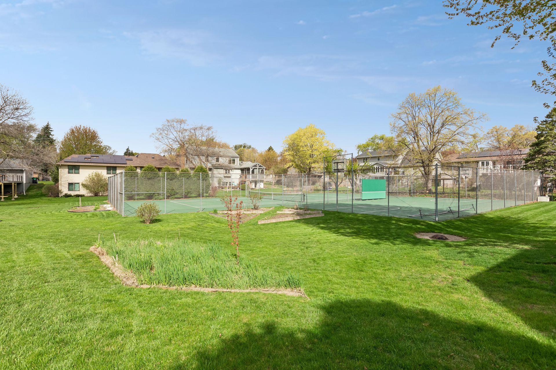 Fun neighborhood association-maintained ball courts!